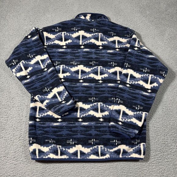Patagonia Synchilla Pullover Mens L Snap-T Blue Aztec Geometric Fleece 25450 - Picture 10 of 12
